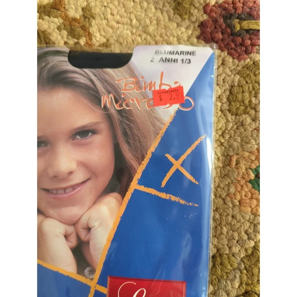 New Levante Italy STOCKINGS CHILD SIZE Blue BluMarine‎ Size 2 - 1/3 Years